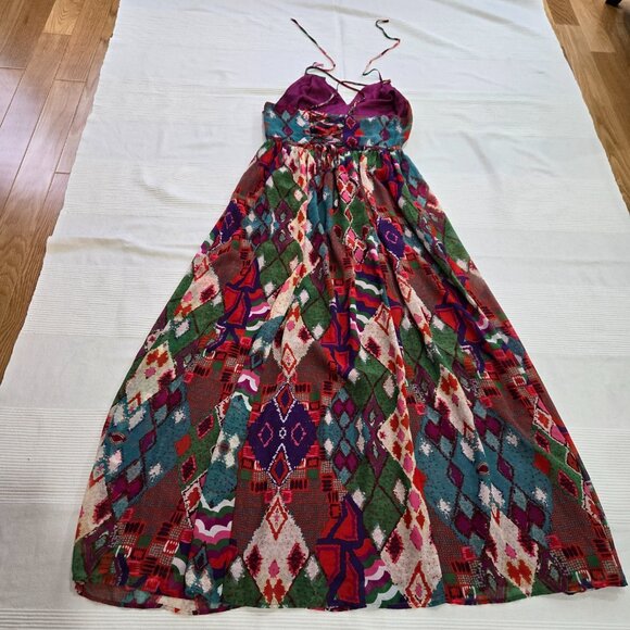 Maeve Anthropologie Geometric Pattern Maxi dress, size 10 - Picture 9 of 9